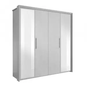 Dulap cu oglindă, muchii din ABS, gri carbon, ALDEN