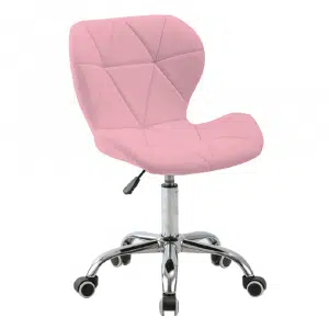 Fotoliu de birou, roz/crom, ARGUS