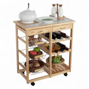 Măsuţă de servire, natural, CAYMAN