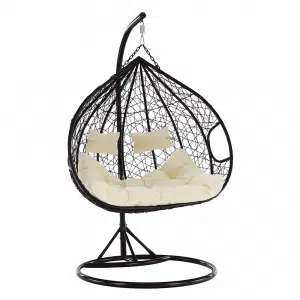 Scaun agăţat, maro/crem DALVEA NEW