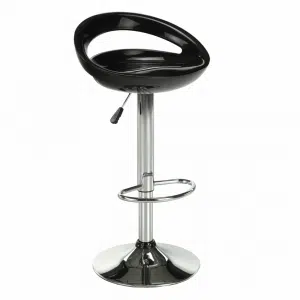 Scaun bar, negru/crom, DONGO NOVE