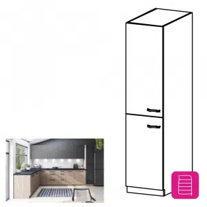 Dulap alimentar cu rafturi, stejar artizanal, universal, LANGEN D40SP