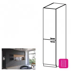 Dulap alimentar cu rafturi, stejar artizanal / gri mat, LANGEN D40SP