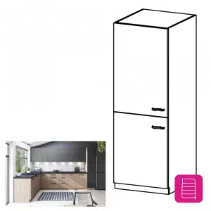 Dulap alimentar cu rafturi, stejar artizanal, universal, LANGEN D60R