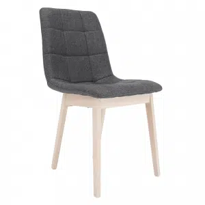 Scaun de masă, ţesătură de fag deschis / gri, GALIO