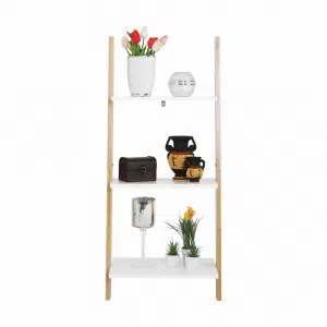 Etajeră, alb/bambus, GAPA TYP 1