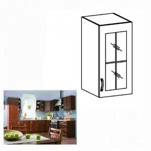 Dulap superior G30S cu geam, model dreapta, nuc Milano, SICILIA