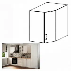 Dulap superior de colţ G60N, alb/pin Andersen, SICILIA