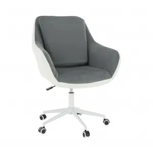 Fotoliu de birou, alb/gri, IMELDA