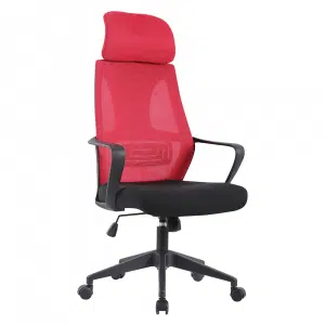 Fotoliu de birou, negru /zmeură TAXIS