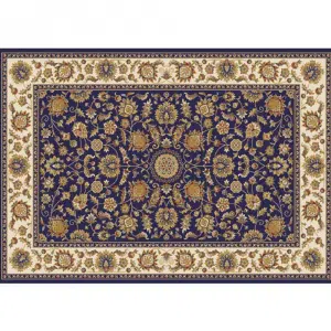 Covor 100x150 cm, albastru închis/amestec de culori/model oriental, KENDRA TYP 1