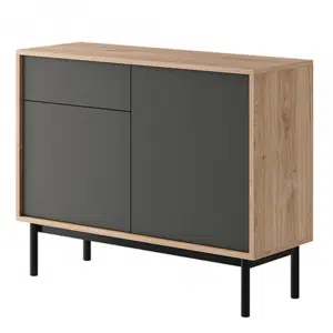 Comodă, stejar jaskson hickory/grafit, BERGEN BK104