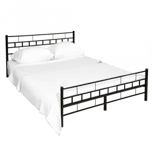 Pat, negru, 160x200, TAJGI