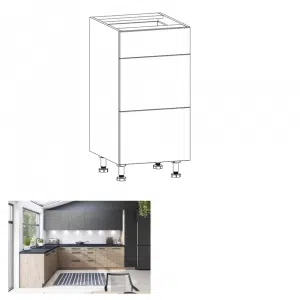 Dulap de jos, stejar artizanal, LANGEN D40S3