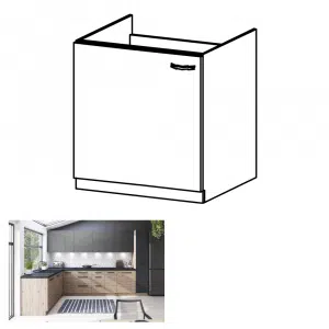 Dulap pt. chiuvetă, stejar artizanal, universal, LANGEN D60Z