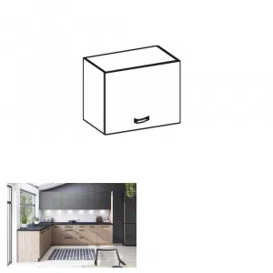 Dulap superior, stejar artizanal / gri mat, LANGEN N40