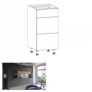 Dulap de jos, stejar artizanal / gri mat, LANGEN D40S3