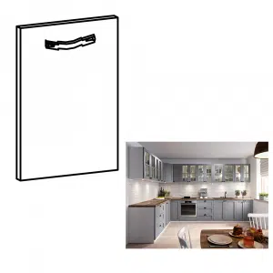 Uşă pentru maşina de spălat vase, gri mat, 44,6x71,3, LAYLA