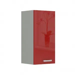 Dulap superior, roşu extra lucios, PRADO 40 G-72 1F