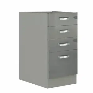 Dulap inferior, gri lucios, PRADO 40 D 4S