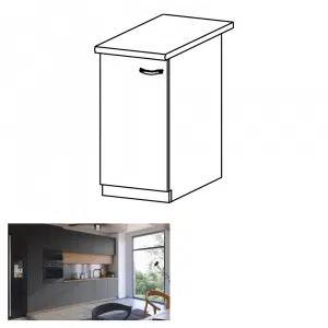 Dulap de jos, stejar artizanal / gri mat, universal, LANGEN D40