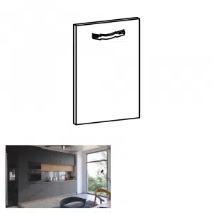 Uşă la maşina de spălat vase, gri mat, 44, 6x71, 3, LANGEN