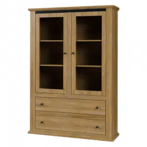 Vitrină MZ5, stejar grand, LEON