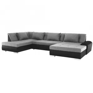 Canapea, gri/negru, model stânga, LIBERTO U