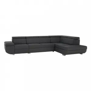 Canapea, gri închis, ţesătură Stark, dreapta, MAVIS