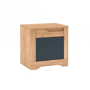 Noptieră, stejar craft auriu / gri grafit, stânga, FIDEL X1