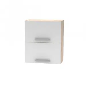 Cabinet superior batant 2DV, stejar sonoma/alb, NOVA PLUS NOPL-008-VH