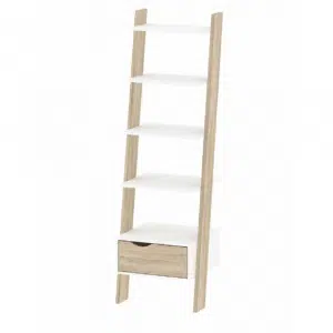 Etajeră cu sertar, stejar sonoma/alb, OSLO 75385