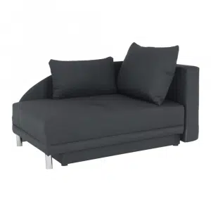 Canapea extensibilă, material textil gri-negru, dreapta, LAUREL