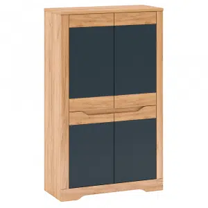 Dulap I, stejar craft auriu / gri grafit, FIDEL