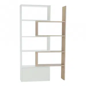 Etajeră, alb/stejar sonoma, ASTA