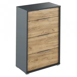 Comoda  cu sertare, grafit / stejar artizanal, RIOMA TYP 22