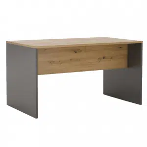 Masă de birou, grafit/stejar artisan, RIOMA NEW TYP 16