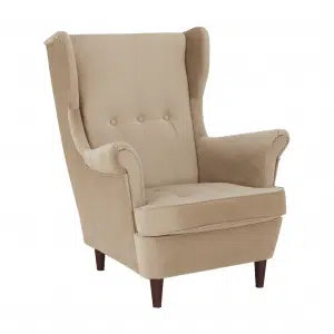 Fotoliu, bej auriu/nuc, RUFINO