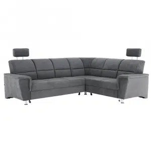 Colţar extensibil, material textil gri, model dreapta, SANTIAGO