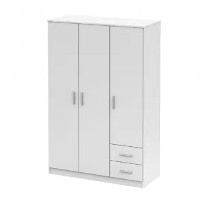 Dulap cu 3 uşi, alb, NOKO-SINGA 84