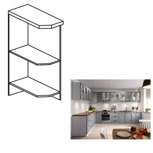Cabinet inferior deschis, alb, model stânga, LAYLA D25PZ