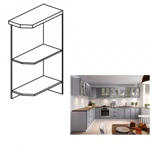 Cabinet inferior deschis, alb, model dreapta, LAYLA D25PZ