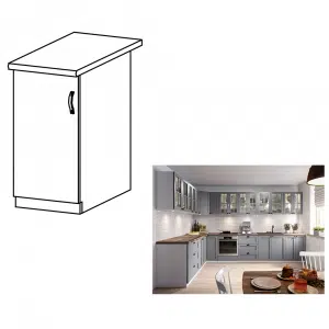 Cabinet inferior, gri mat/alb, model universal, LAYLA D40