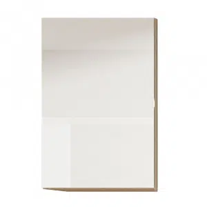 Dulap superior, stejar sonoma/alb super luciu HG, dreapta, LINE ALB