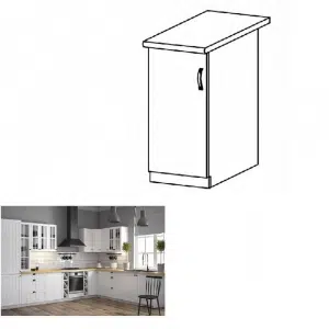 Dulăpior inferior D40, model stânga, alb/pin Andersen, PROVENCE