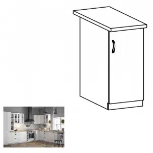 Dulăpior inferior  D40, dreapta, alb/pin Andersen, PROVENCE