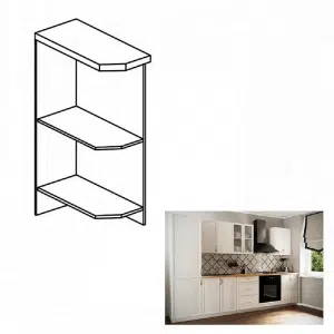 Dulap inferior D25PZ, model stânga, alb, SICILIA