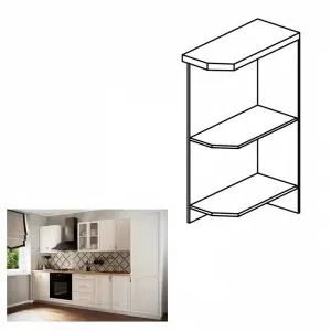 Dulap inferior D25PZ, model dreapta, alb, SICILIA