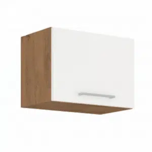 Cabinet superior, stejar Lancelot/alb extra lucios HG, VEGA 50 GU-36 1F