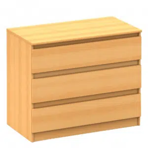 Comodă cu 3 sertare, fag, HANY NEW  003